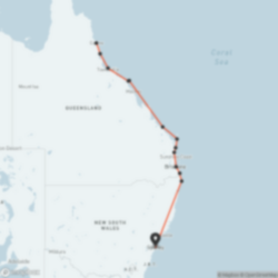 Map of Australia East Coast Adventure
