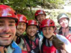 Group canyoning in Costa Rica