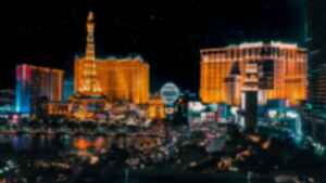 Skyline at night in Las Vegas, USA