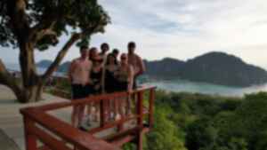 Group at Phi Phi Viewpoint, Thailand