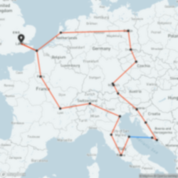 Map of Europe tour
