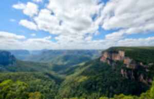 Landscape of Blue Mountains National park, New South Wales, Australia