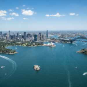 Landscape of Sydney Harbour, Sydney Opera House and Sydney Harbour Bridge in Australia 
