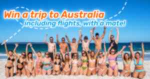 People on Australia beach Win a trip to Australia including flights with a mate