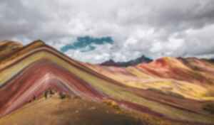 Landscape of Rainbow Mountain, Peru