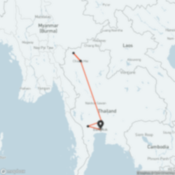 Map of Northern Thailand tour
