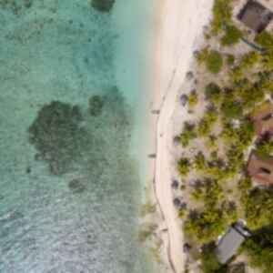 Birdseye view of Fiji coastline