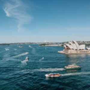 Landscape of Sydney Harbour with Sydney Opera House, Australia 