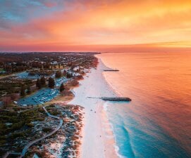 Perth coastline at sunset